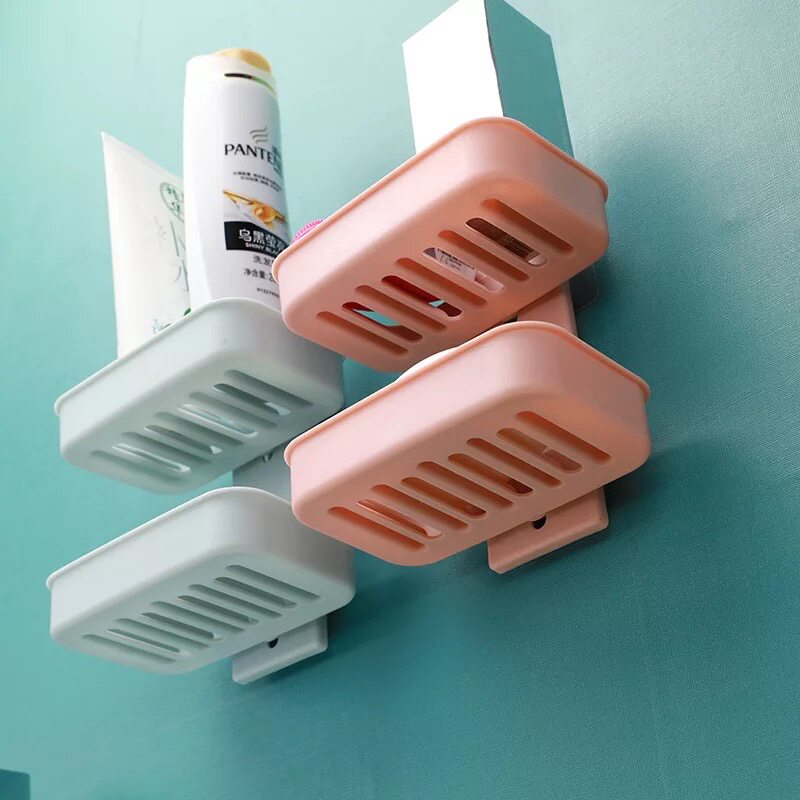 Untrace Soap Box Drop-free Wall Hanging Creative Double-layer Toilet Large Household Soap Box Asphalt Soap Rack