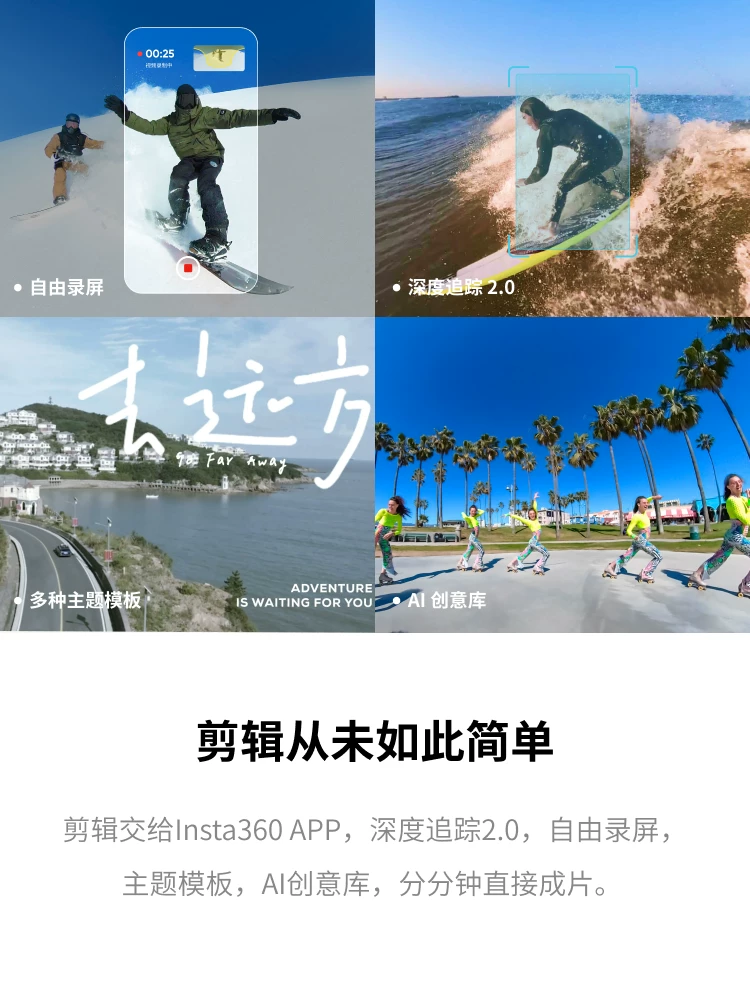 Панорамная спортивная камера Insta360 ONE RS Leica Evergrande VR для вело-дайвинга Vlog путешествий