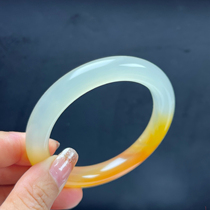 Ruihuang Cui Natural Jade Yunnan Huanglong Jade Fine Jewelry Half Mountain Half Water Bracelet 56 Ring Jade Bracelet Certificate