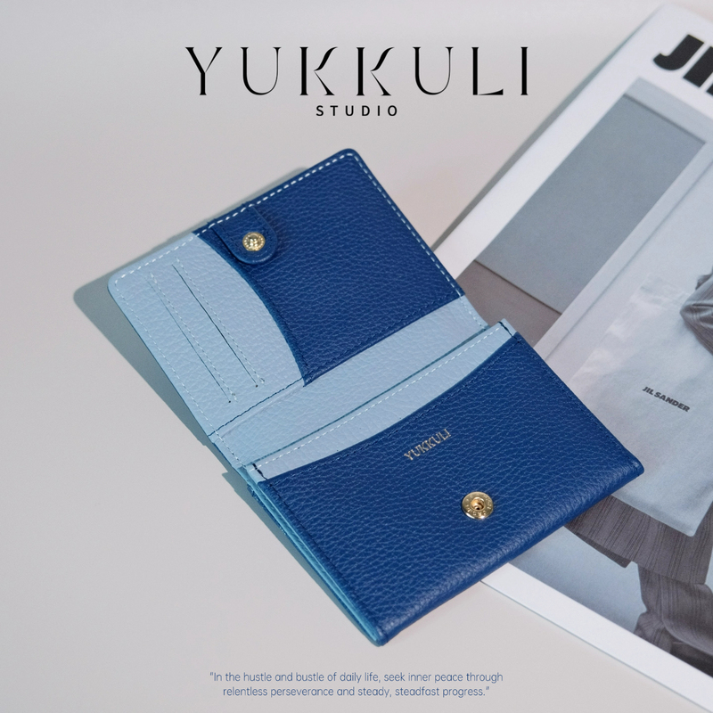 Yukkuli New Handmade Genuine Leather Card Holder Wallet, Lightweight, Compact, High-End, Niche, Unique Design Yukkuli New Handmade Genuine Leather Card Holder Wallet, Lightweight, Compact, High-End, Niche, Unique Design