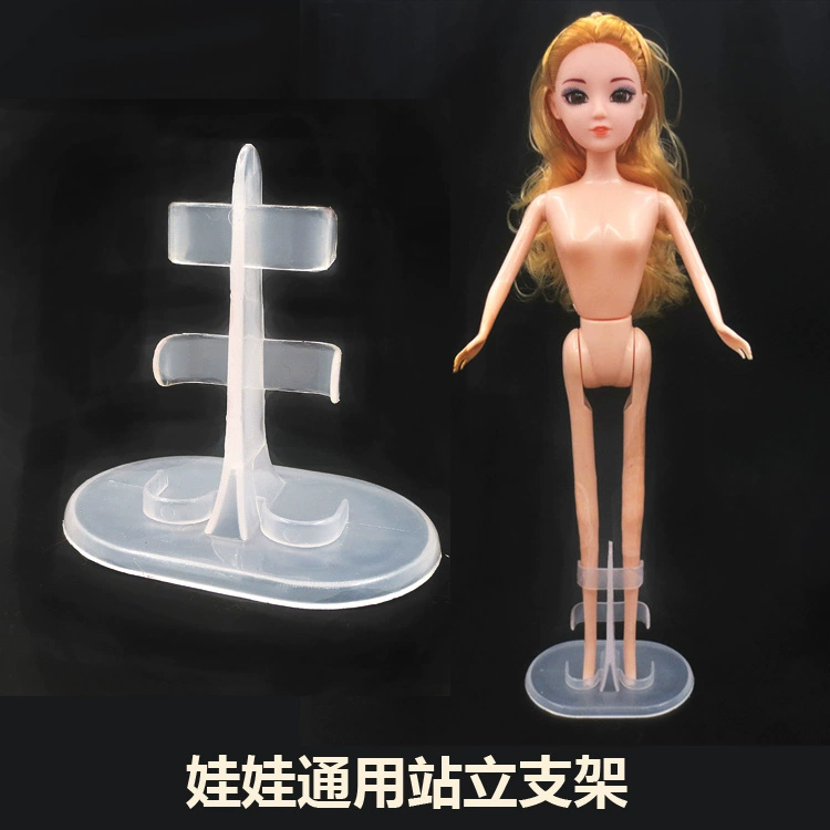 Keshidi Barbie nhầm lẫn phụ kiện phổ quát đứng kẹp thắt lưng cố định khung hỗ trợ nhiều màu giá đỡ đồ chơi cô gái - Búp bê / Phụ kiện