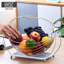 Shanghe stainless steel fruit plate living room Creative Home modern coffee table fruit basket fruit pot European fruit blue dried fruit Blue