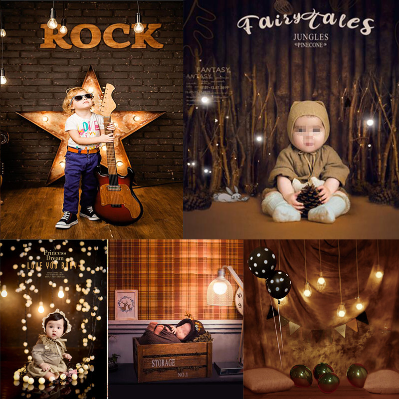 Retro lighting dream children 100 days photo background cloth photo studio photo anchor live background paper