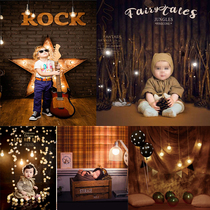 Retro lighting dream children 100 days photo background cloth photo studio shooting photography anchor live background paper