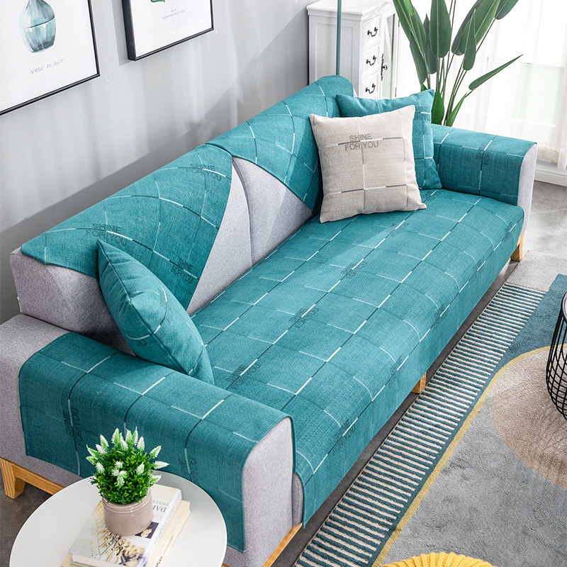 Sofa cushion four seasons universal non-slip Nordic simple high-end living room chenille sofa towel cover cloth backrest cushion