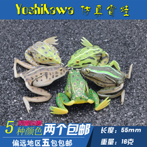 Yoshikawa Yoshikawa new simulation thunder frog 55mm 16g water system double hook Thunder frog black bait Luya bait