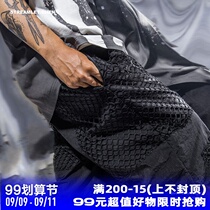 STREAMLET CHEN:FUNCTION PANTS geometric large mesh stitching loose casual five-piece PANTS