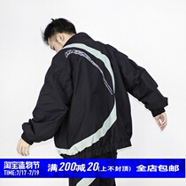 STR: ARC MOTION JACKET Color ARC CUT OFF SHOULDER LOOSE SPORTS JACKET JACKET