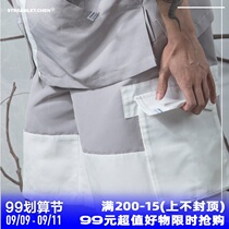 STREAMLET CHEN:OVERSIZE SHORTS cool color three-dimensional pocket color pair pants