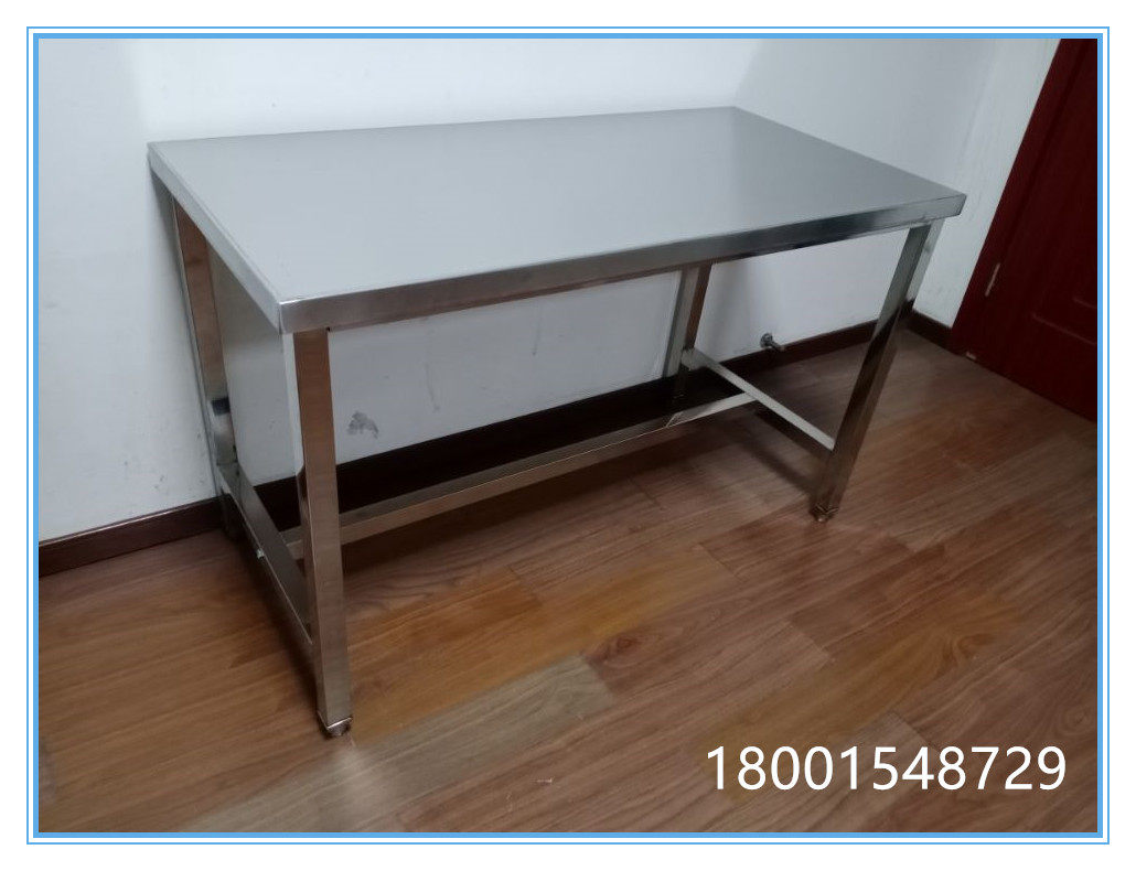 Customized stainless steel workbench operation table dust-free workshop packing table to increase the countertop load-bearing table single double layer household