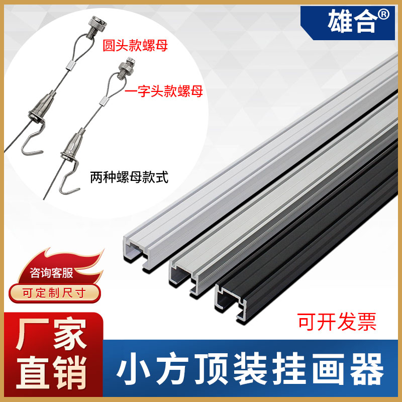 Hanging picture rail wire rope Hanging picture wire rope Exhibition gallery Adjustable hanging picture hook Hanging picture guide groove Hanging picture hook