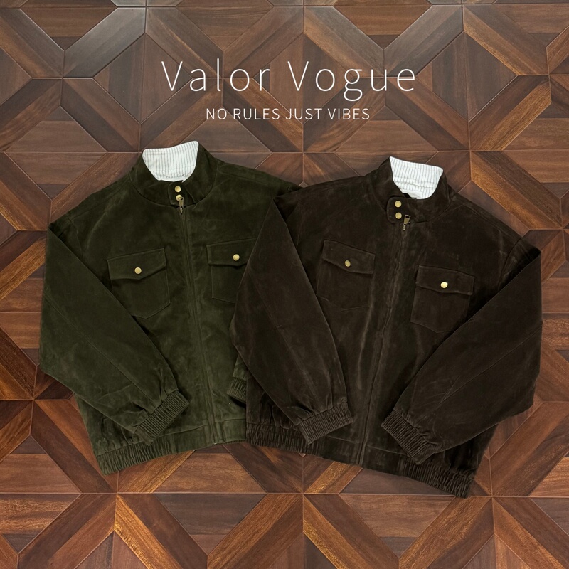 Valor Vogue 2026 Autumn New Trendy American Style Single Leather Jacket with Striped Design for Men