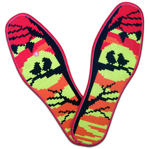 Cross-stitch embroidery insole pinhole handprint flower worker cotton couple cartoon animal pattern semi-finished product with needle and thread