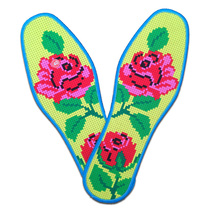 New cross stitch insole boyfriend pinhole hand embroidered printed semi-finished products warm and deodorant breathable sweat cotton cloth