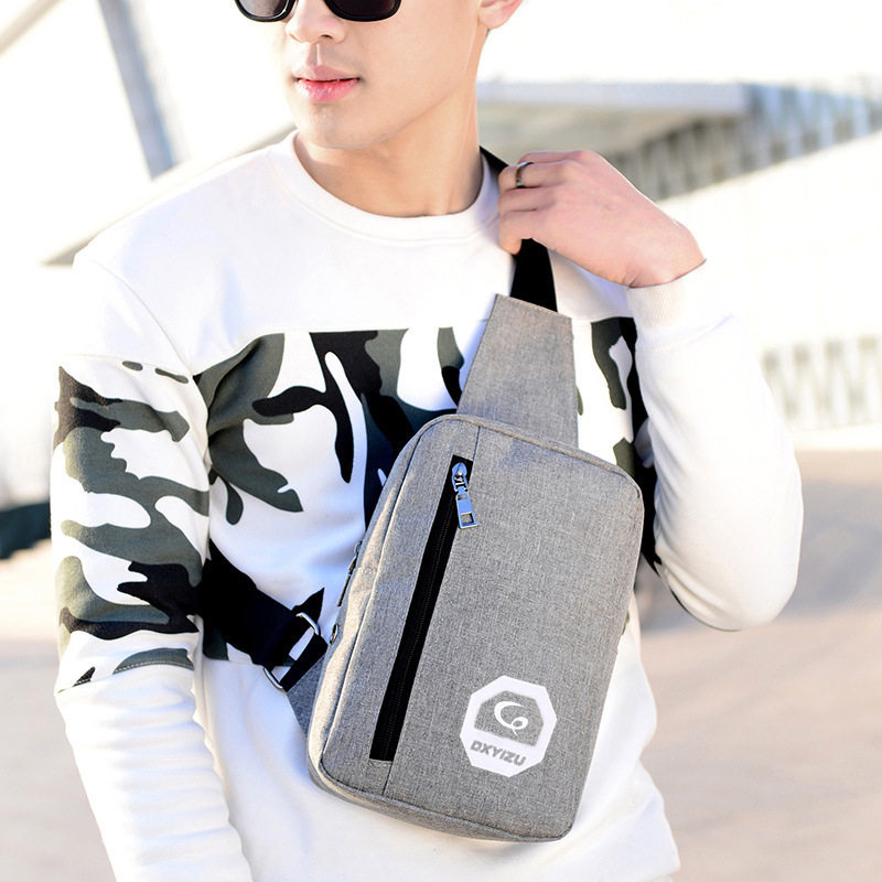 Men and women can put ipad mini5 8 inch mini tablet computer chest bag one shoulder Messenger bag