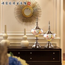 Nordic wrought iron sun glasses wall hanging living room dining hall entrance wall decorations pendant model room soft decoration New