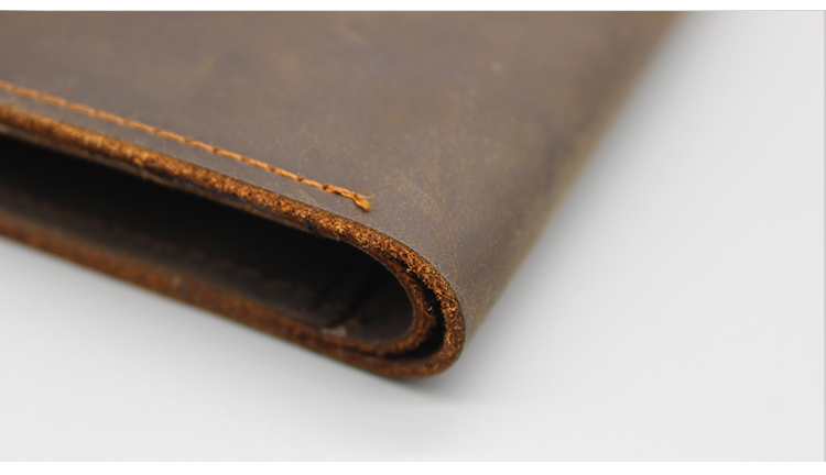 Theo dõi tốc độ ban đầu handmade ví ngắn ví nam lớp trên cùng da bò ví retro ví da ngựa điên ví cầm tay nữ mini