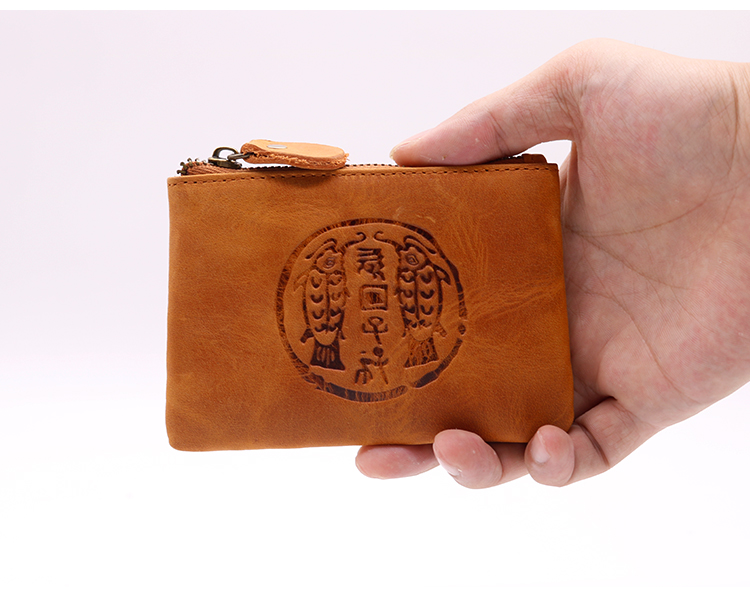 Vintage da lộn da nhỏ ví nhỏ túi chìa khóa mini coin ví nữ nhỏ coin túi lưu trữ thẻ gói thủy triều nam ví đẹp