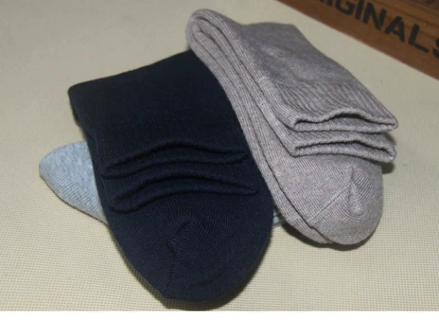 Tất dày nam vớ cotton mùa đông và mùa đông cotton ấm áp khăn terry vớ da thân thiện với tất nam