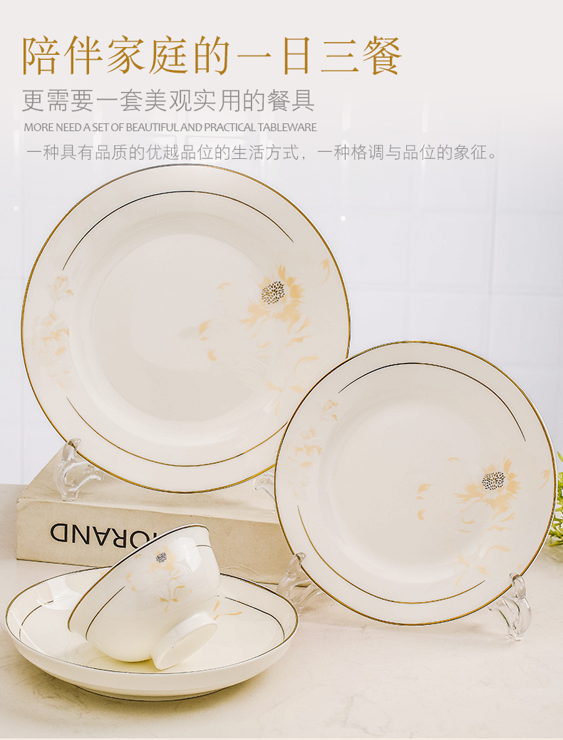 Years static good DIY free collocation with jingdezhen European - style ipads porcelain fish dish soup plate job rainbow such as bowl with a spoon