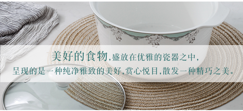 Jingdezhen single loading ceramic tableware continental flame bao contains soup pot round with cover ears against the iron saucepan