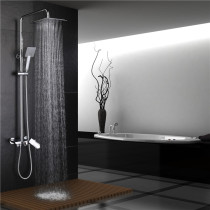 Wenjie Nordic shower set household White all copper bathroom black bathroom shower nozzle set