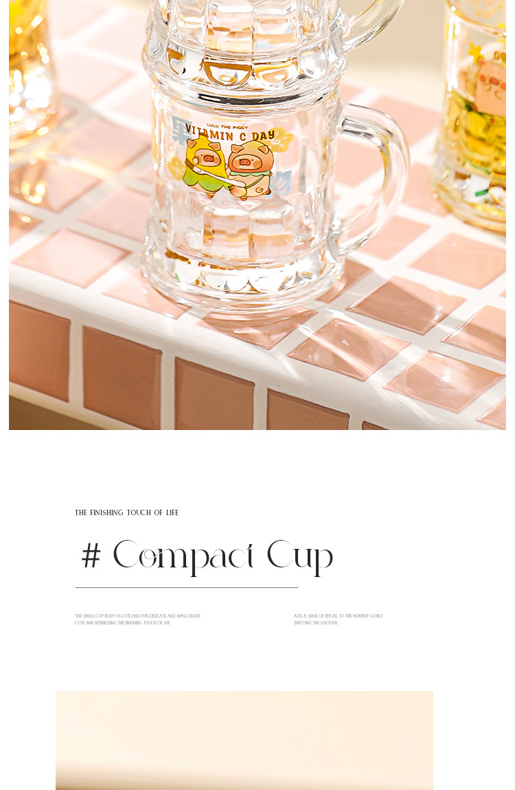 Ликер Cup 川岛屋&lulu猪联名 迷你小酒杯玻璃白酒杯子稀奇古怪烧酒杯一口杯 Kawasimaya