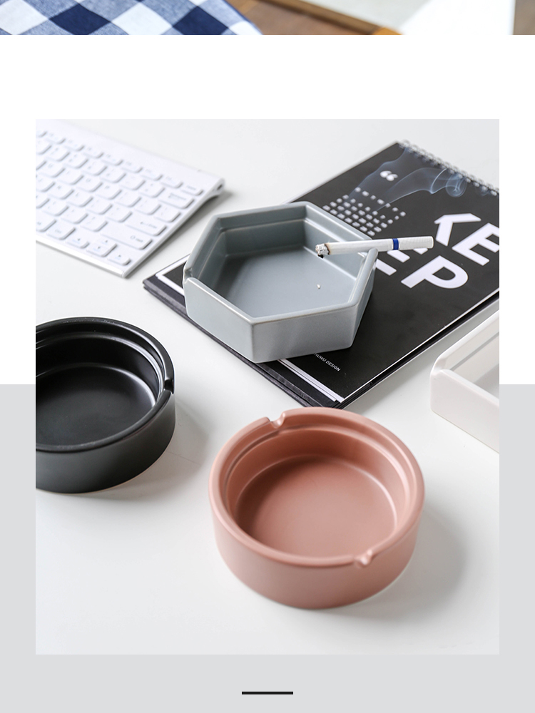 In northern sichuan ceramic ashtray multi - function with cover creative move trend In large home sitting room of fly ash