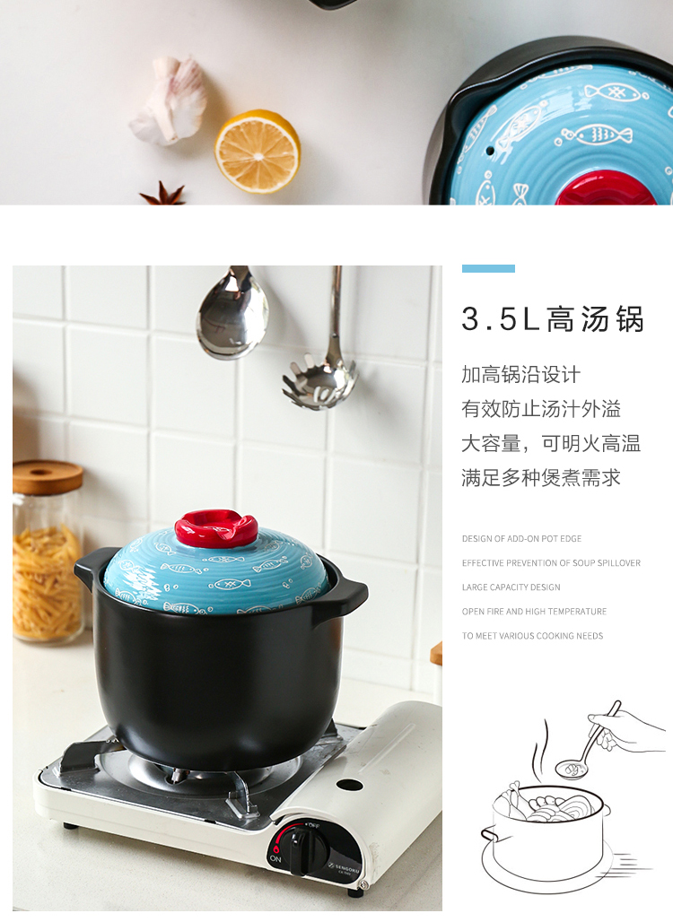 Sichuan in an earthenware pot soup home high - temperature gas gas buner for small casserole stew ceramic jars in clay pot soup