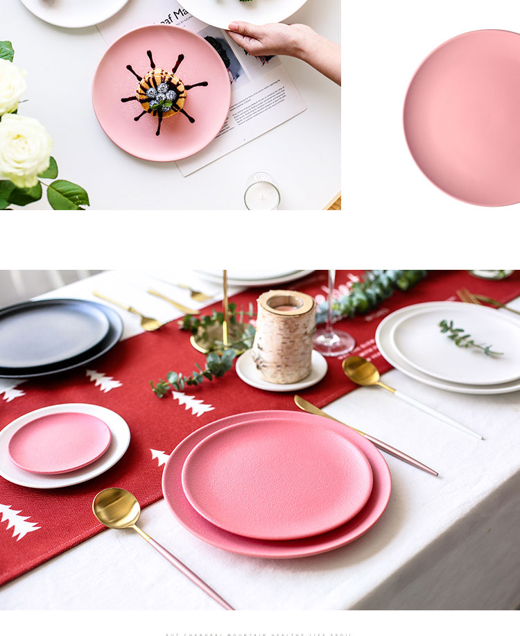 Sichuan island house ins creative marca dragon color ceramic tableware plate household steak dish dish dish food dish breakfast tray