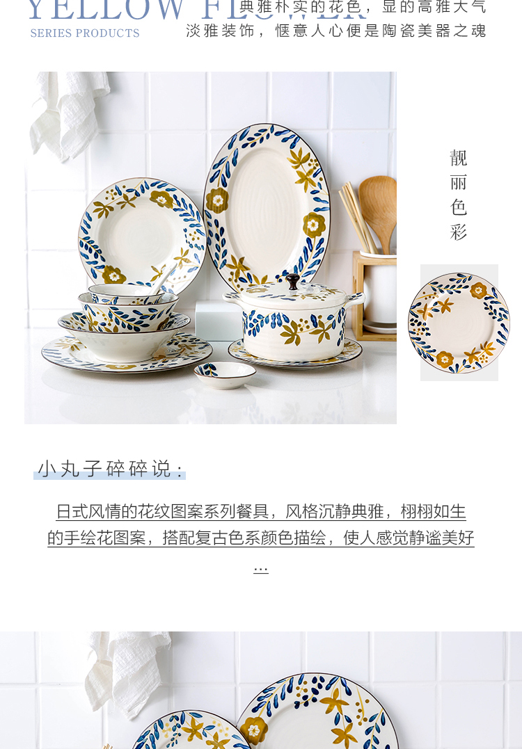 Sichuan in Japanese ceramics tableware home to eat noodles bowl of soup bowl of creative new fish plate western food steak plate