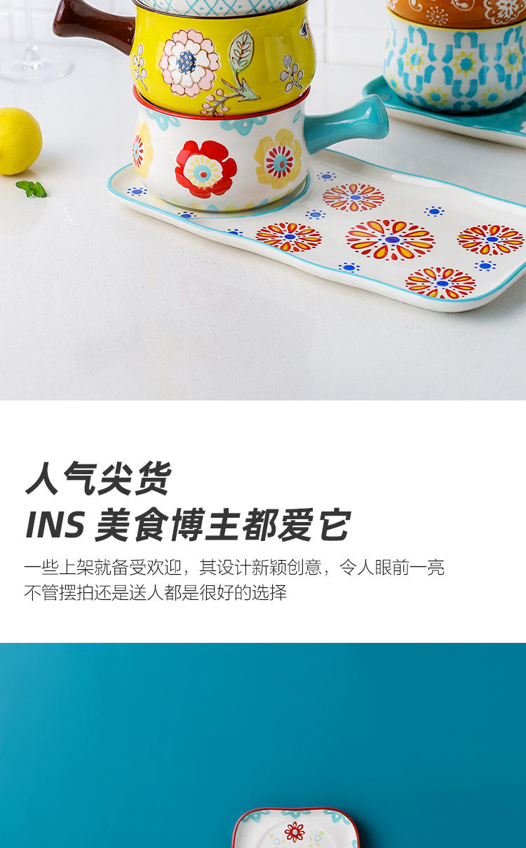 Island house Japanese - style breakfast table in a food dishes suit and lovely young girl heart ceramic oatmeal dishes