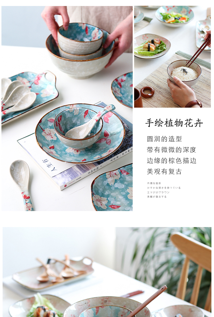 Sichuan in Japanese dishes chopsticks tableware suit dishes creative move web celebrity ceramic soup bowl household composition