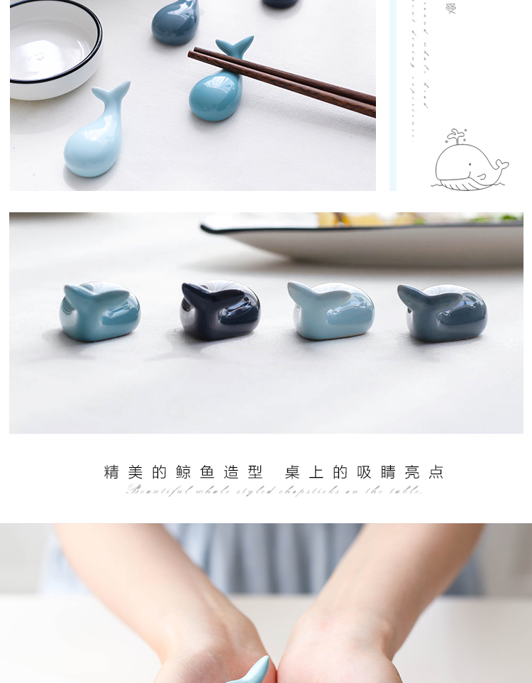 Lovely creative ceramic drag household Japanese put put chopsticks spoons chopsticks chopsticks holder European fine restaurants