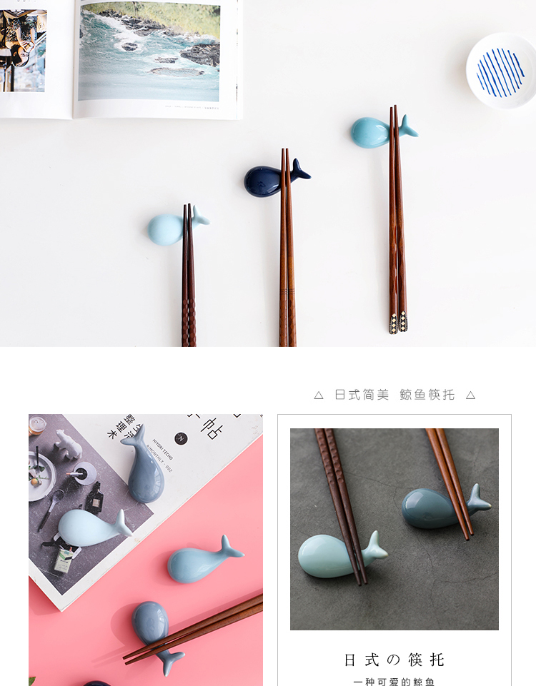 Lovely creative ceramic drag household Japanese put put chopsticks spoons chopsticks chopsticks holder European fine restaurants