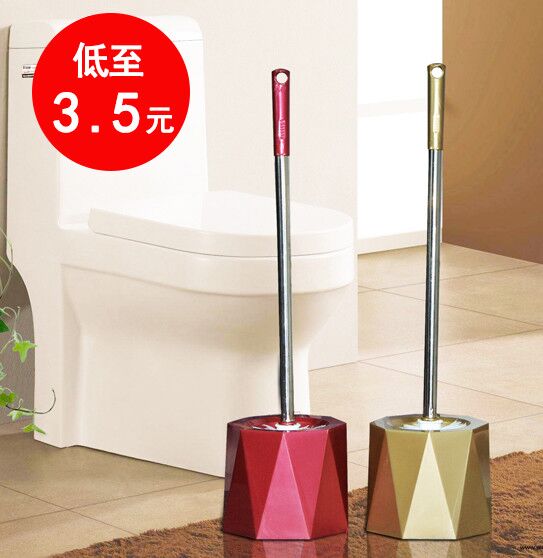 Stainless steel toilet brushed toilet brush cleaning brush coated toilet long handle wash toilet brush toilet brush toilet brush no dead angle-Taobao