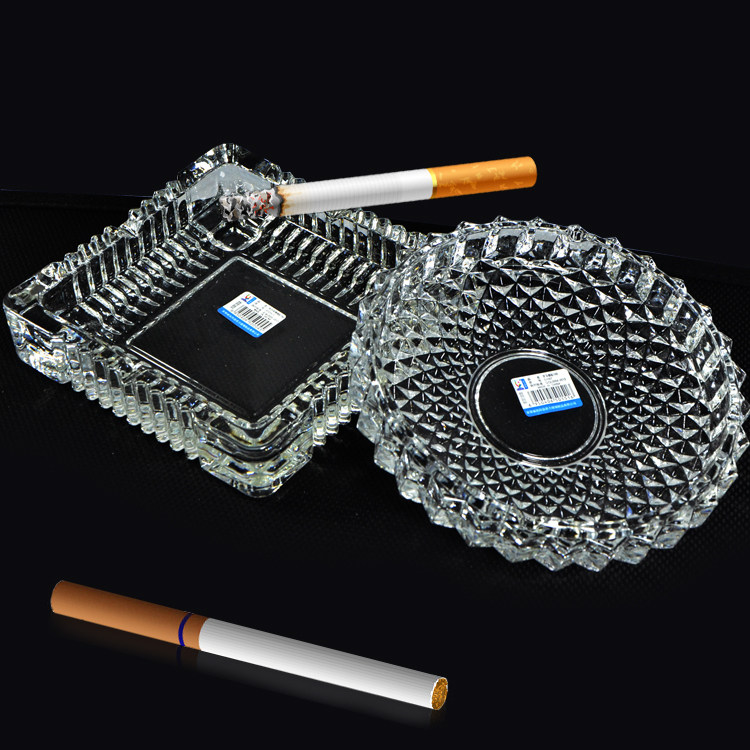Household crystal glass ashtray creative personality trend bedroom living room small large ktv bar ashtray