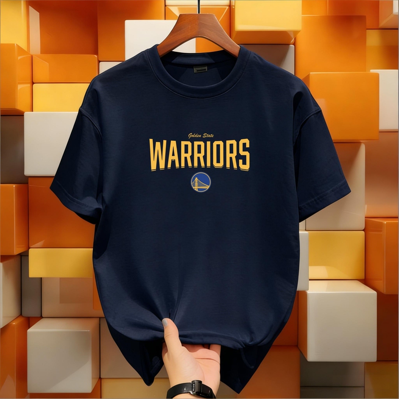 Trendy Brand Collaboration | 100% Pure Cotton | Golden State Warriors Jersey Student Short-Sleeve Curry Training Basketball T-Shirt