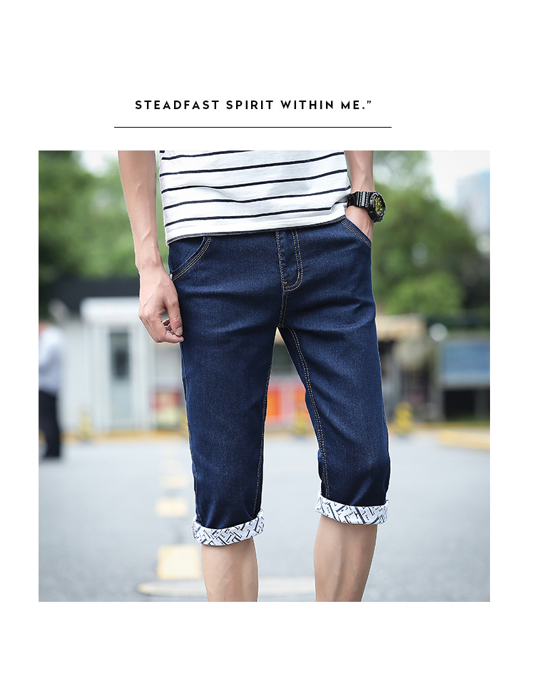 Mùa hè quần short denim lỗ của nam giới năm quần mùa hè phần mỏng cắt quần Hàn Quốc phiên bản của xu hướng tự canh tác 5 quần 7 quần