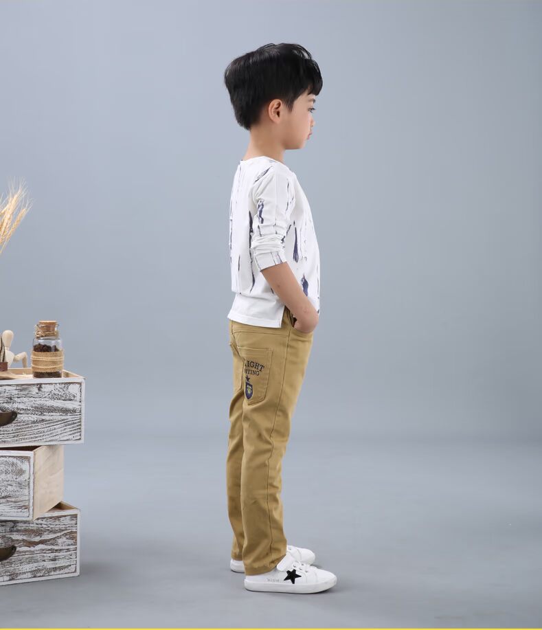 Quần áo trẻ em quần bé trai mùa thu và quần mùa đông cộng với quần nhung dày thường mặc quần jean trẻ em lớn cotton trẻ em mùa thu - Quần jean quần bò lót lông cho bé