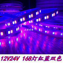 LED light strip 24v red and blue dual-color temperature light strip with ice blue warm white car commercial vehicle decoration dimming red and white soft light strip