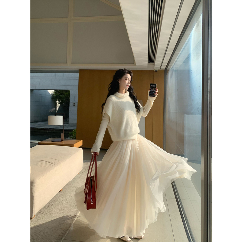 Youwei【Moonlight Melody】Tulle Skirt 2026 New Style Women's Autumn Long Mesh Skirt Youwei【Moonlight Melody】Tulle Skirt 2026 New Style Women's Autumn Long Mesh Skirt