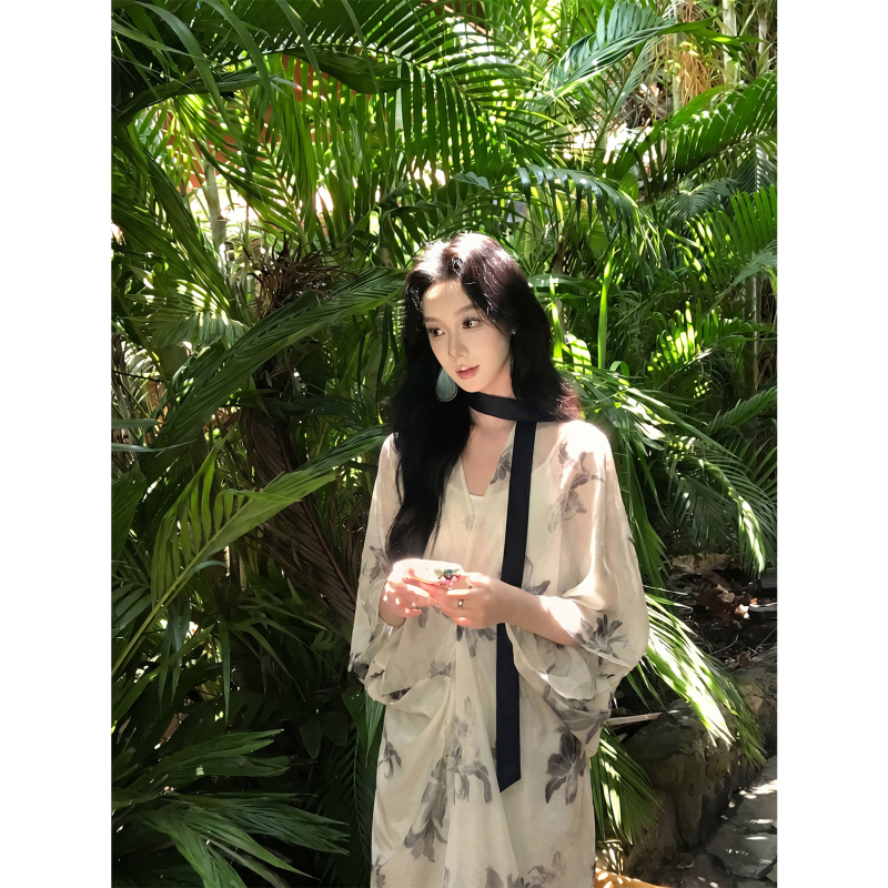 Youwei【Ink Smoke Gauze】2026 Stunning Summer Dress for Women, New Chinese Style Elegant Long Dress Youwei【Ink Smoke Gauze】2026 Stunning Summer Dress for Women, New Chinese Style Elegant Long Dress