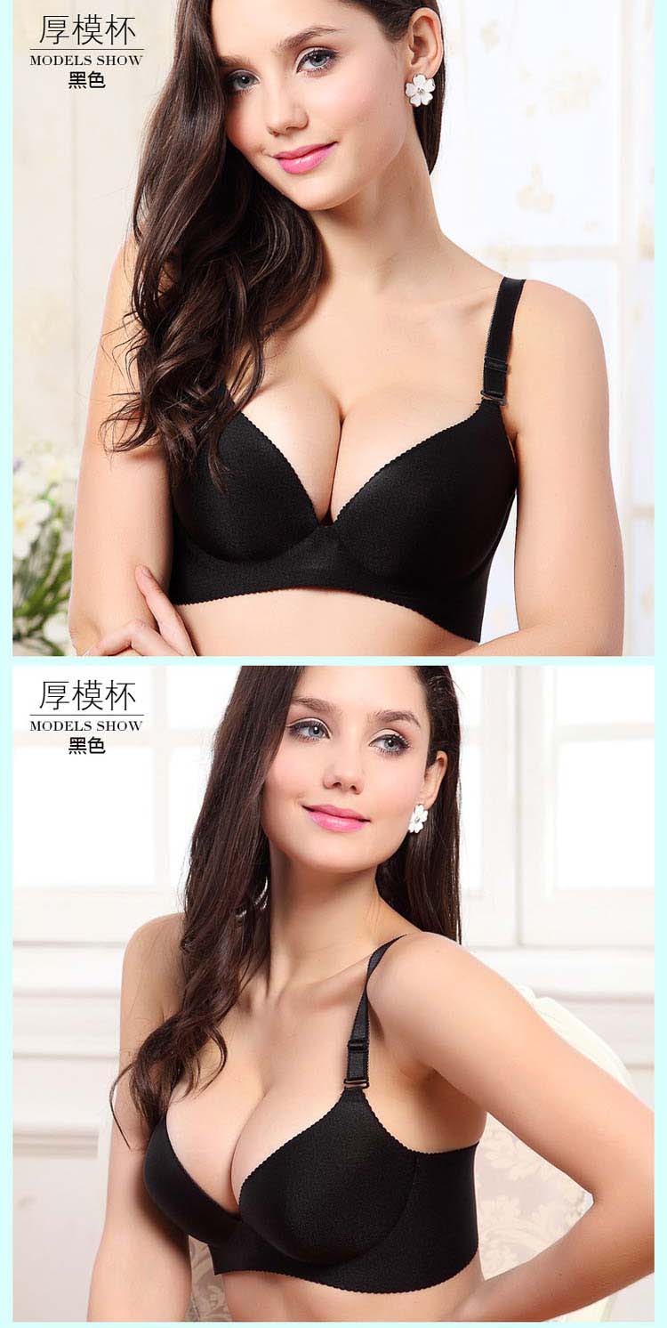 2 mảnh Đồ lót không vành một mảnh thu thập áo ngực nhỏ dày cô gái gợi cảm không có dấu vết của áo ngực ao nang nguc