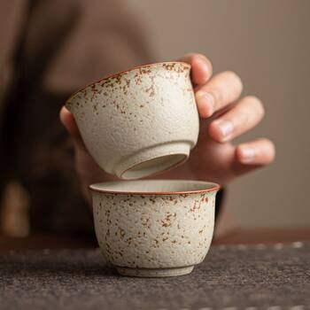 Winter flint red tea cup retro home master cup office tea cup tea cup tea set single cup