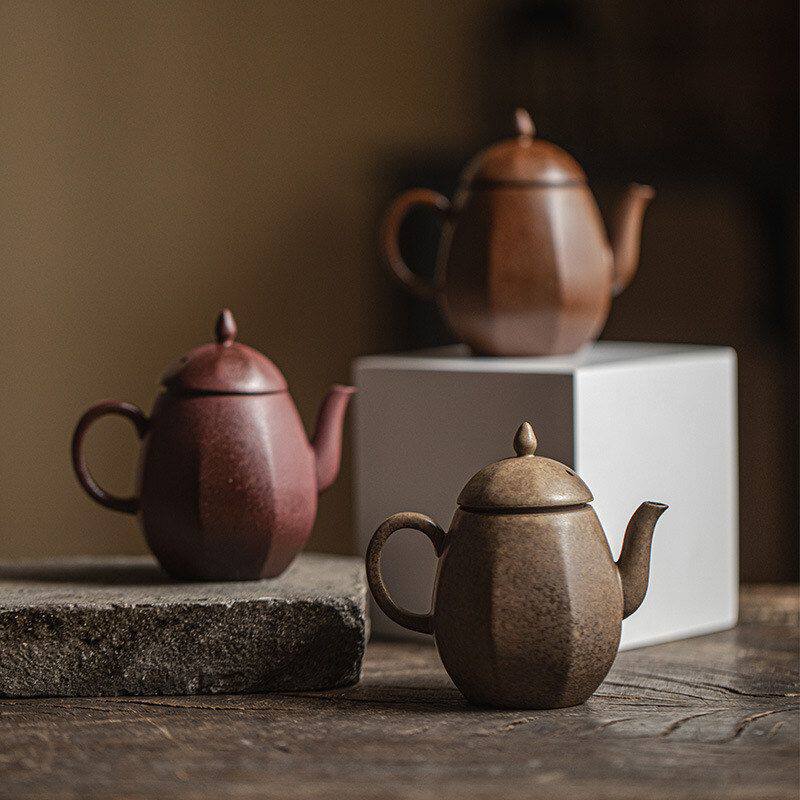 Yinchuantang antique Japanese teapot Kung Fu tea set Literary home use Jijifeng small pot ball hole filtering firewood water kettle