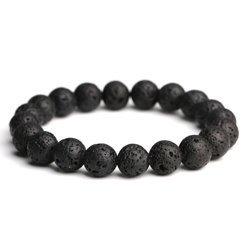 Natural Retro Volcanic Rock Bracelet for Couples, European and American Style, Trendy Jewelry for Men and Women, Personalized Lava Bracelet for Students