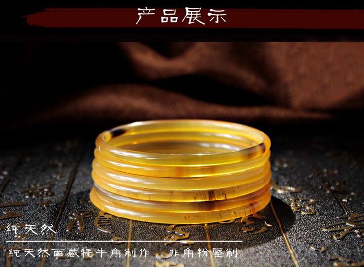Vòng đeo tay sừng yak tự nhiên là trong suốt và tròn, vòng đeo tay tốt, vòng đeo tay sừng, đồ trang sức phong cách dân tộc, quầy hàng, nguồn cung cấp bán buôn - Vòng đeo tay Cuff chuỗi trầm hương