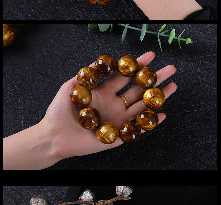 Vòng tay giả biển mỹ Mô hình Unisex tổng hợp vàng lụa biển liễu vòng đeo tay cung cấp bán buôn đá mắt hổ