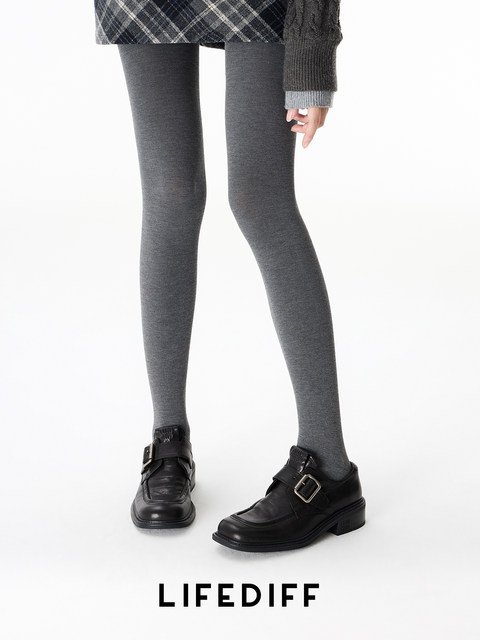 Autumn and Winter Classic Small Striped Tights for Women, Gray Series, Slimming Leggings, Sexy Outerwear Tights for Spring and Autumn